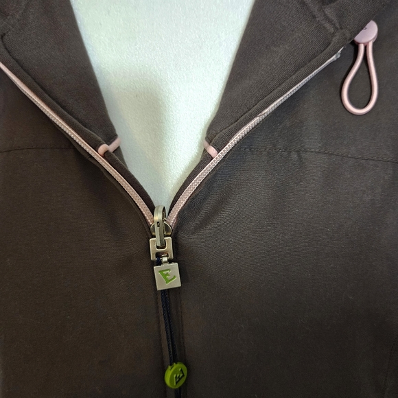 EVERLAST Womens Reversable Zip Up Hooded Jacket, Brown Sz L NWT - Picture 4 of 13